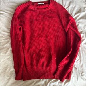 Suitsupply Vibrant Red Crewneck Sweater